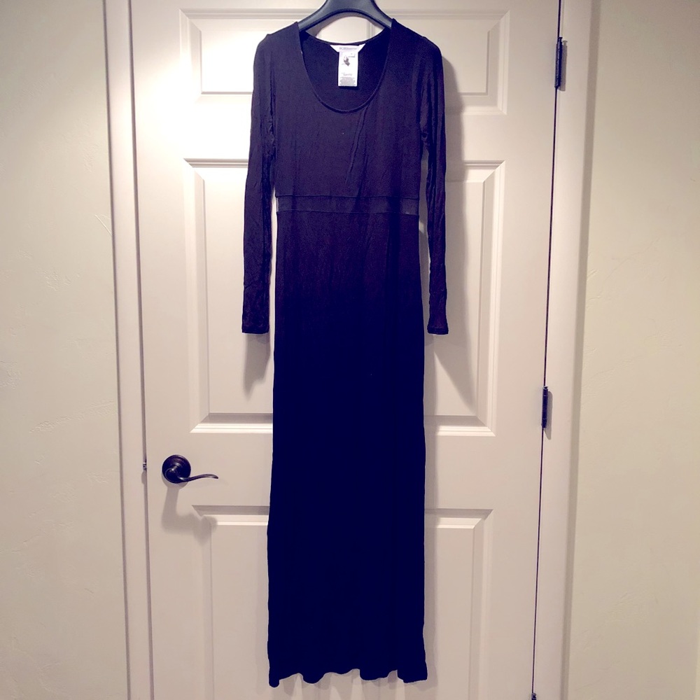 BCBGeneration Black Dress with Mesh Waistline